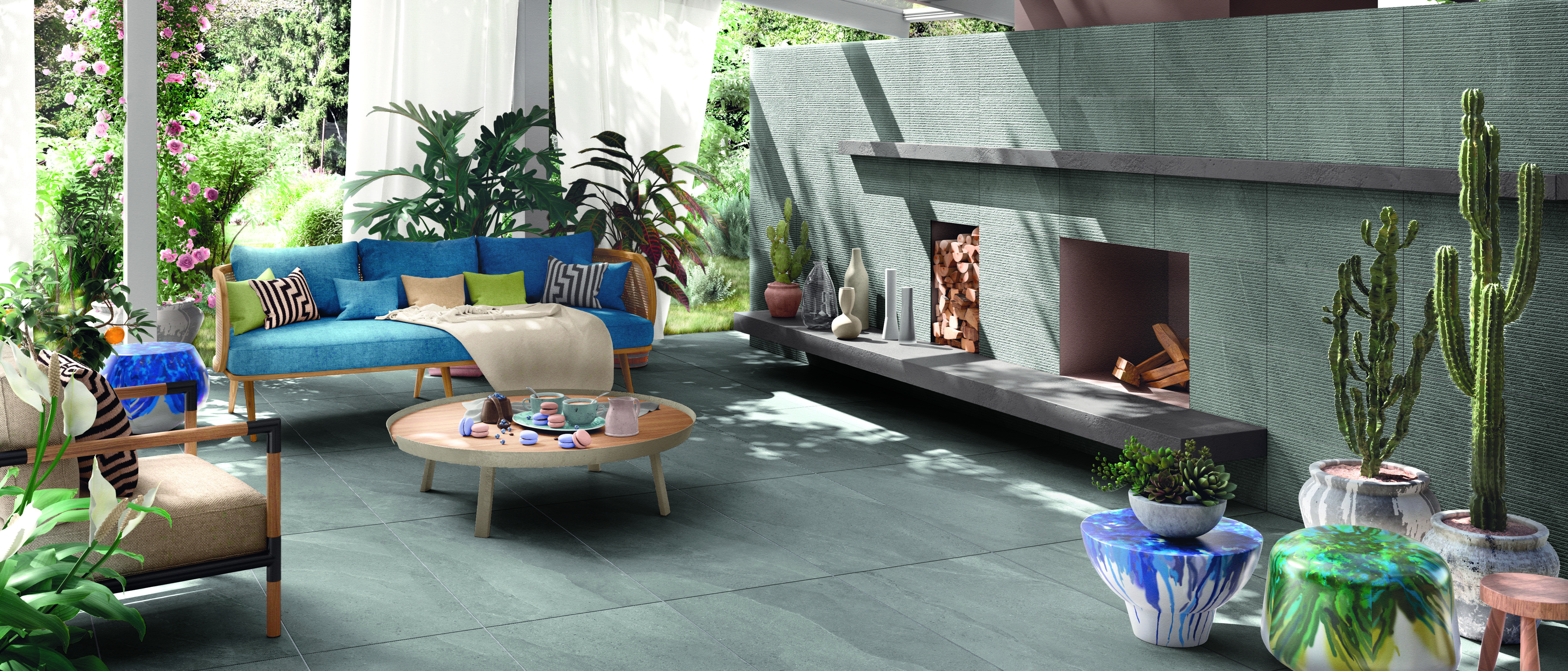 Terrassenplatten im Wintergarten